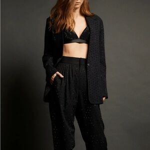 NONChalant Lola Crystal Blazer and Pepin Crystal Pant Set Size XS